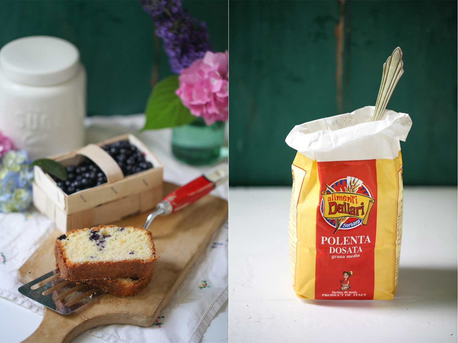 Rezept für Polentakuchen mit kleinen Heidelbeeren, der eigentlich ein ...