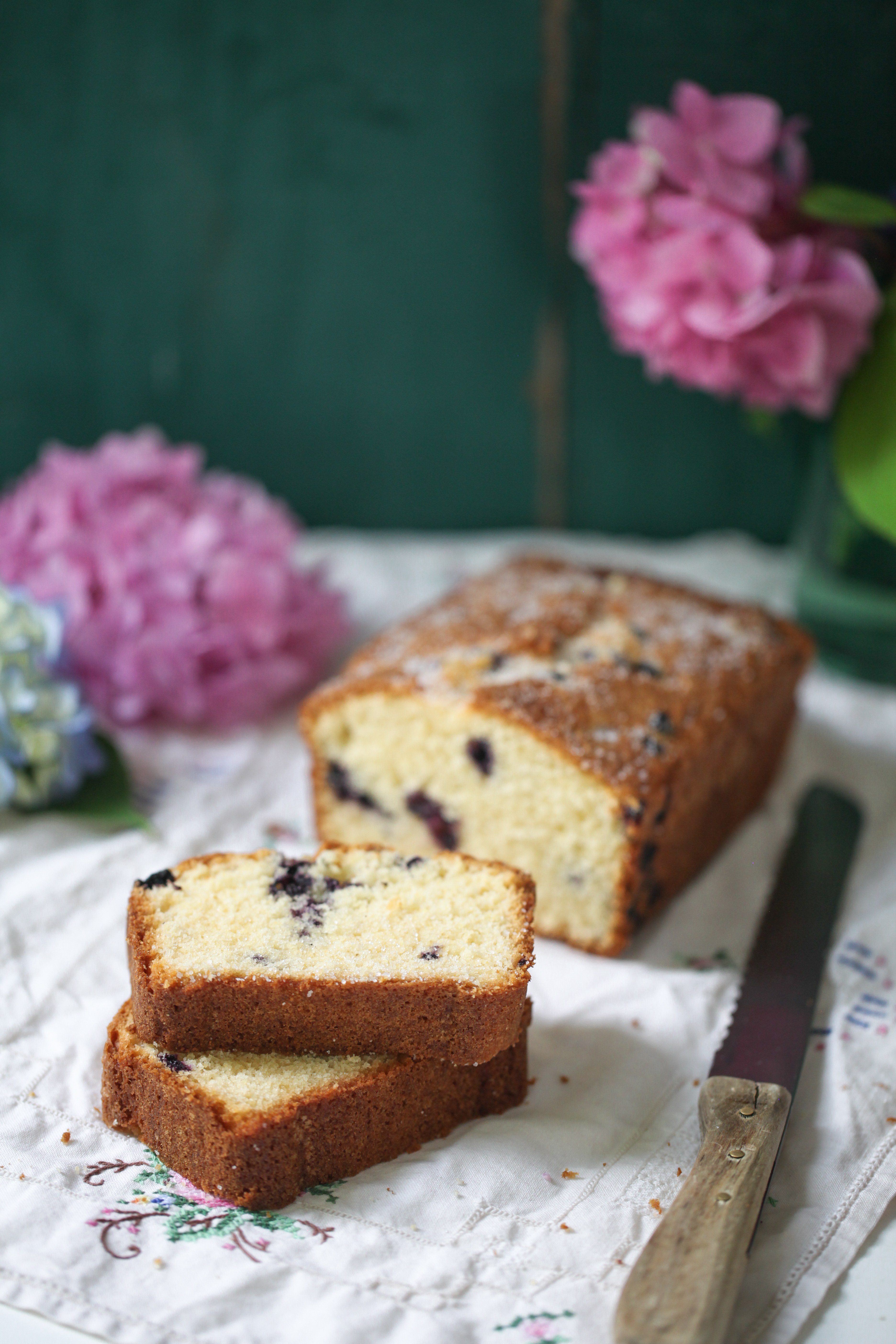 Rezept für Polentakuchen mit kleinen Heidelbeeren, der eigentlich ein ...