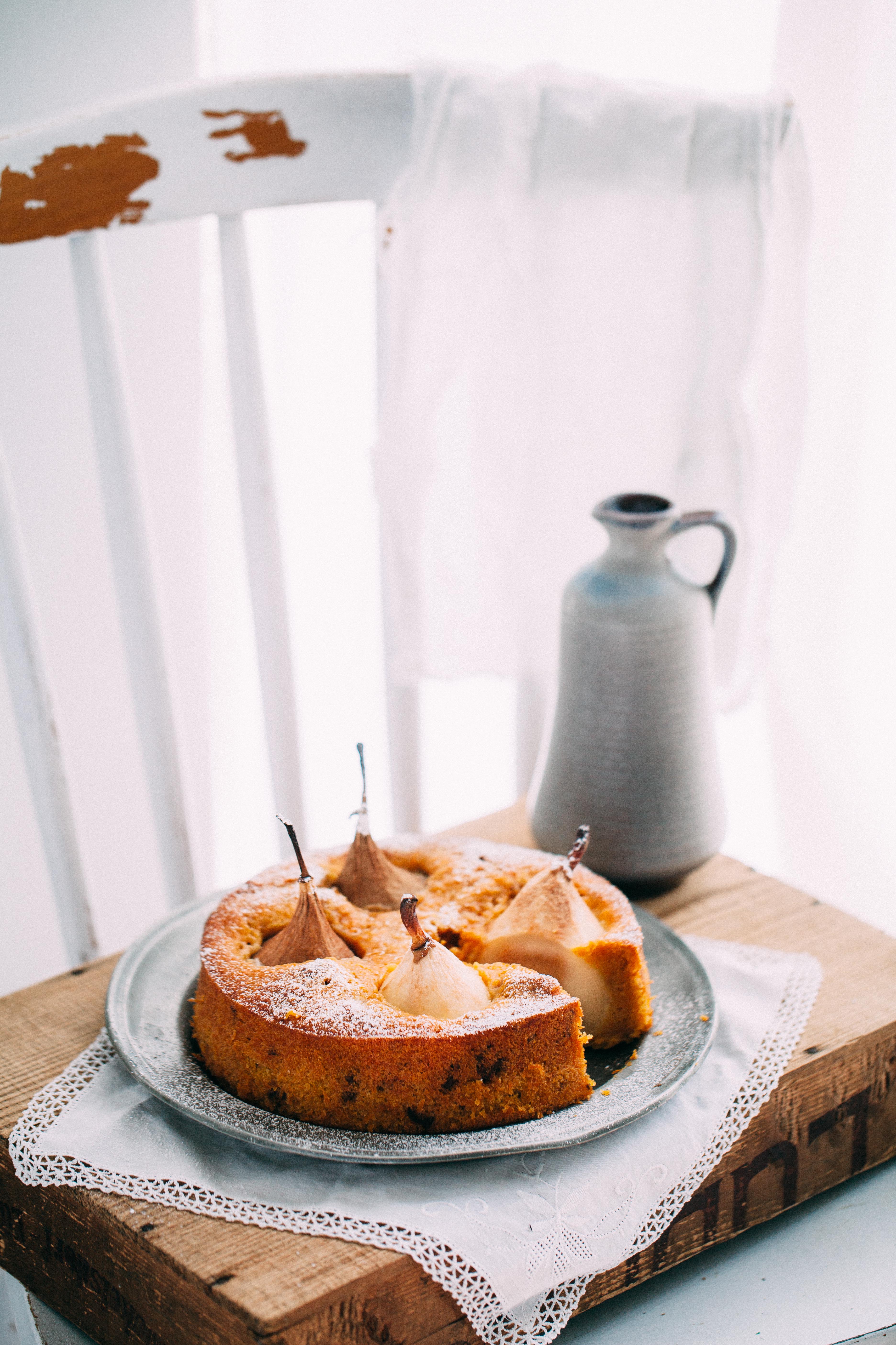 Backrezept für Möhrenkuchen mit versunkenen Birnen | Zucker, Zimt und Liebe
