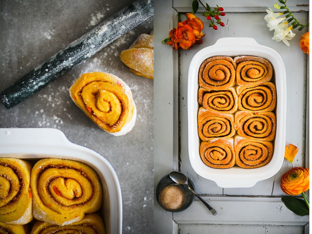 Rezept Möhrenkuchen Zimtschnecken carrot cake cinnamon rolls Hefeteig Zuckerzimtundliebe