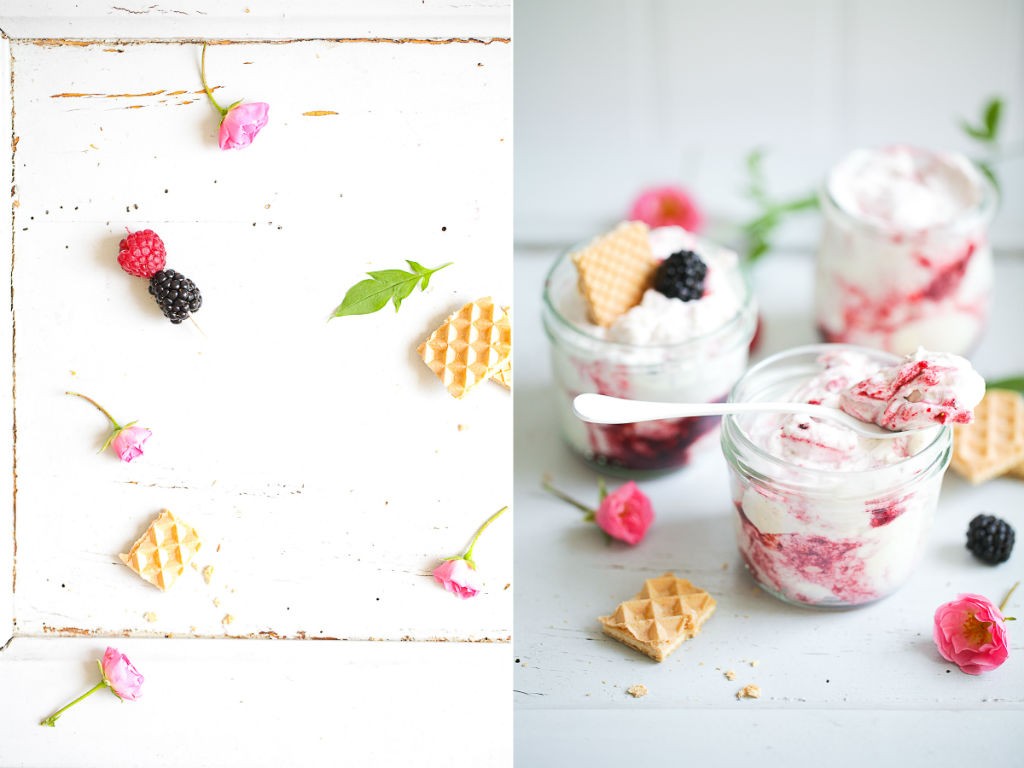 Rezept fuer Beerendessert Berry fool aus nur drei Zutaten einfaches leckeres Sommerdessert