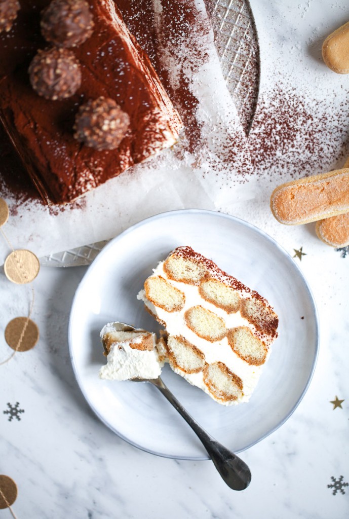 Tiramisu Semifreddo Eis Rezept Zuckerzimundliebe Ferrero Rocher Löffelbiskuits Mascarpone Kahlua Likör Kakao Weihnachtsdessert Idee