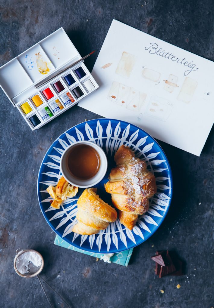 Blätterteig Croissant selber machen pain au chocolat rezept blätterteigrezept easy puff pastry zuckerzimtundliebe backschule wie macht man blätterteig