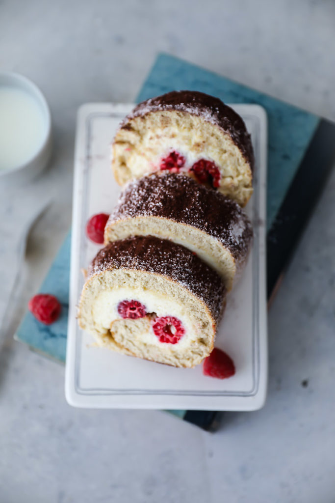 Tiramisu Biskuitrolle mit Himbeeren | Zucker, Zimt und Liebe