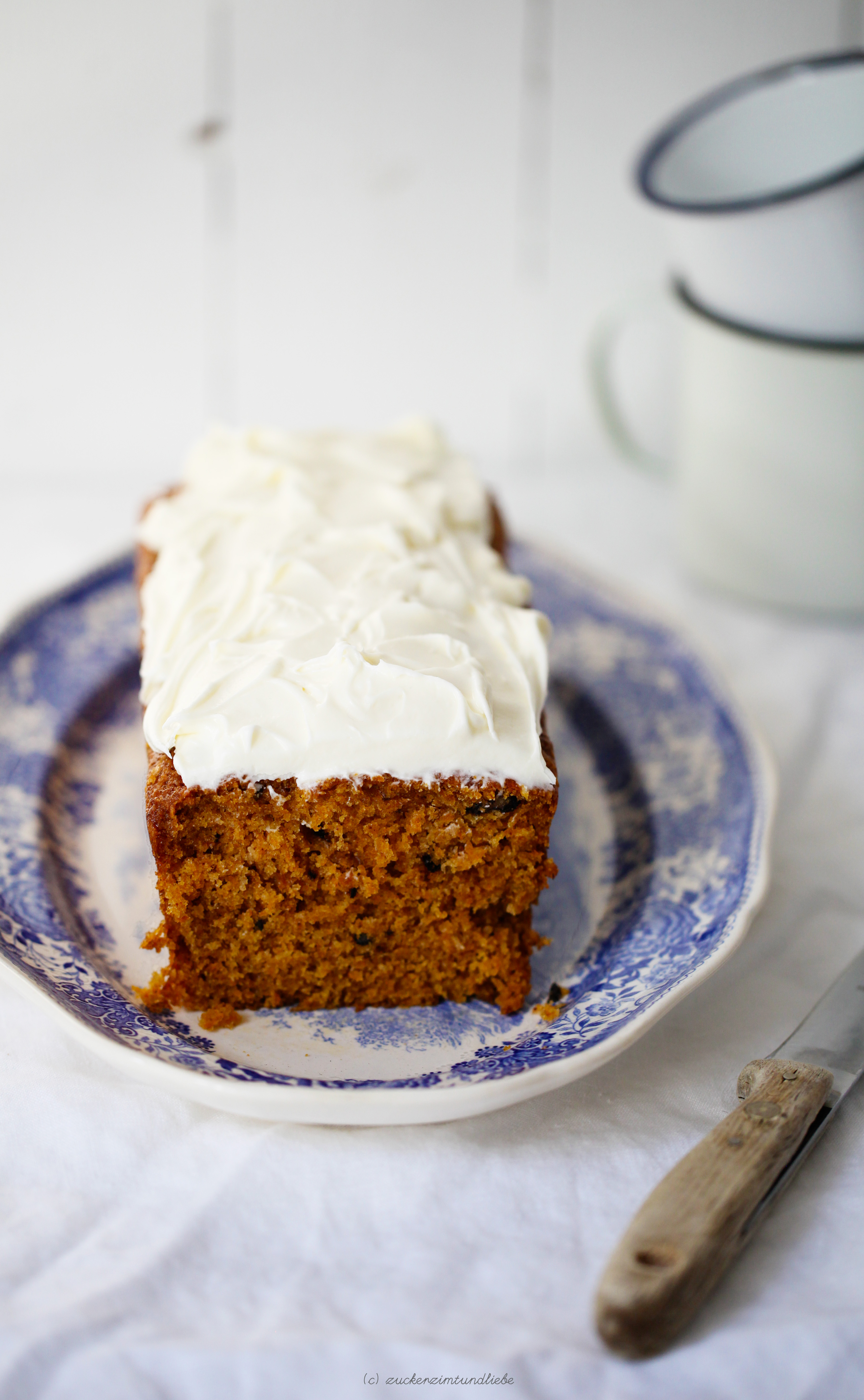 Rezept carrot cake Möhrenkuchen Kastenkuchen mit Frosting Foodblog Zuckerzimtundliebe