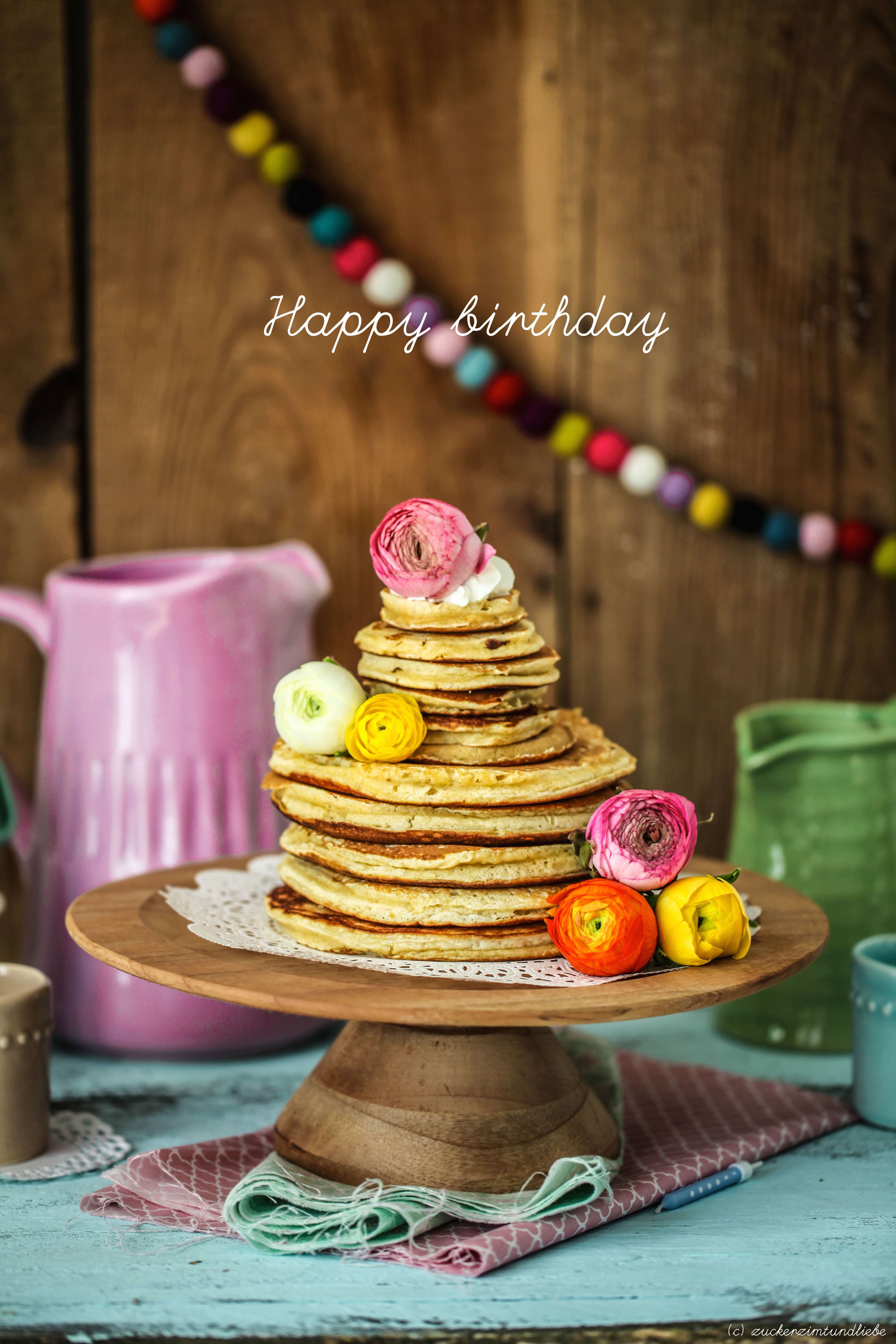 Zuckerzimtundliebe Rezept Zitronen Buttermilch Pancakes Geburtstagstorte Lecker Weltrekord b