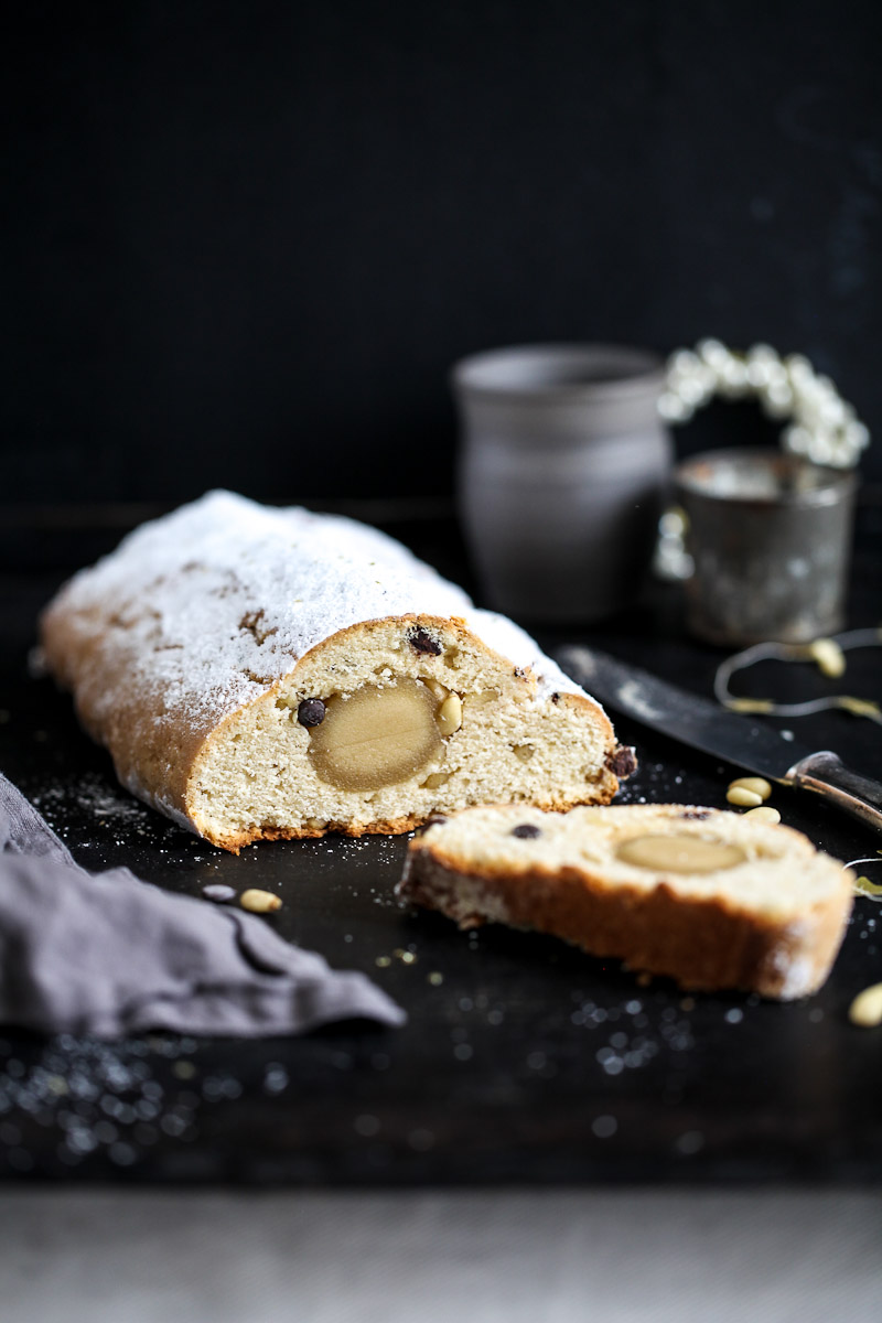 Quarkstollen einfacher Weihnachtsstollen Rezept zuckerzimtundliebe EDEKA Merry X-Nuts Pinienkerne