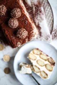 Tiramisu Semifreddo Eis Rezept Zuckerzimundliebe Ferrero Rocher Löffelbiskuits Mascarpone Kahlua Likör Kakao Weihnachtsdessert Idee