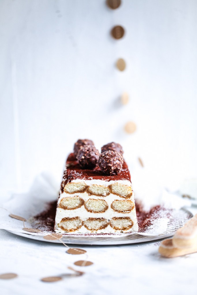 Tiramisu Semifreddo Eis Rezept Zuckerzimundliebe Ferrero Rocher Löffelbiskuits Mascarpone Kahlua Likör Kakao Weihnachtsdessert Idee