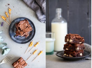 Bestes Brownies Rezept mit Kinderriegel Stücken Zuckerzimtundliebe Backblog deutscher Foodblog Schokoladenkuchen backen backrezept