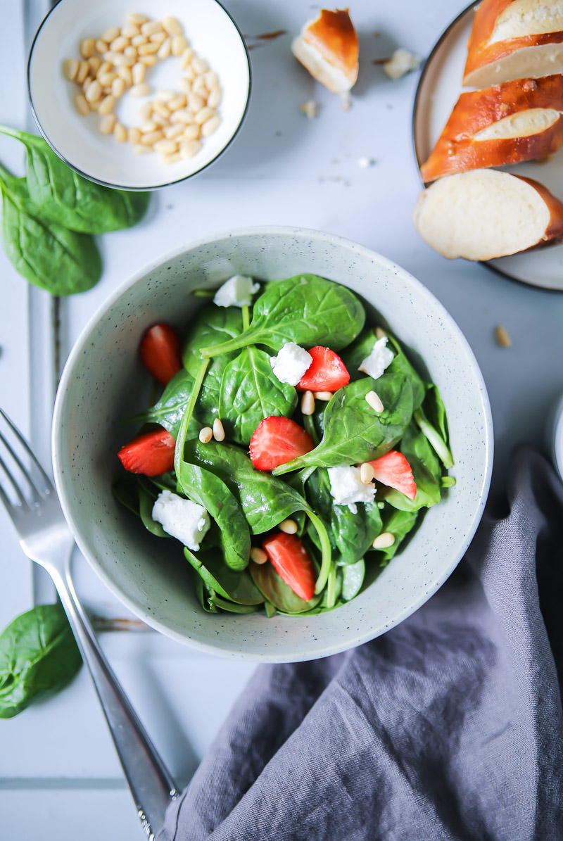 Spinat Salat mit Erdbeeren | Zucker, Zimt und Liebe