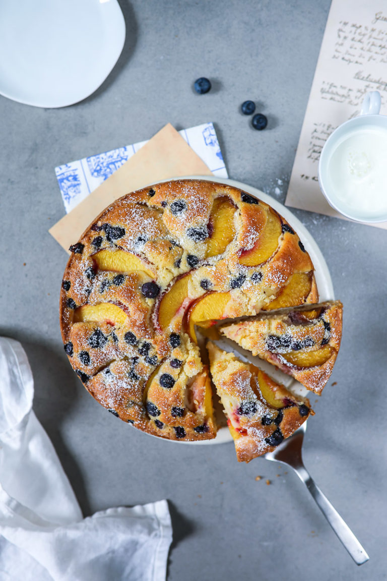 Rezept Pfirsich Blaubeer Kuchen | Zucker, Zimt und Liebe
