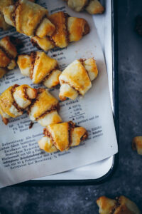 Rugelach Keks Rezept Plätzchen Gebrannte Mandel füllung weihnachtsplätzchen