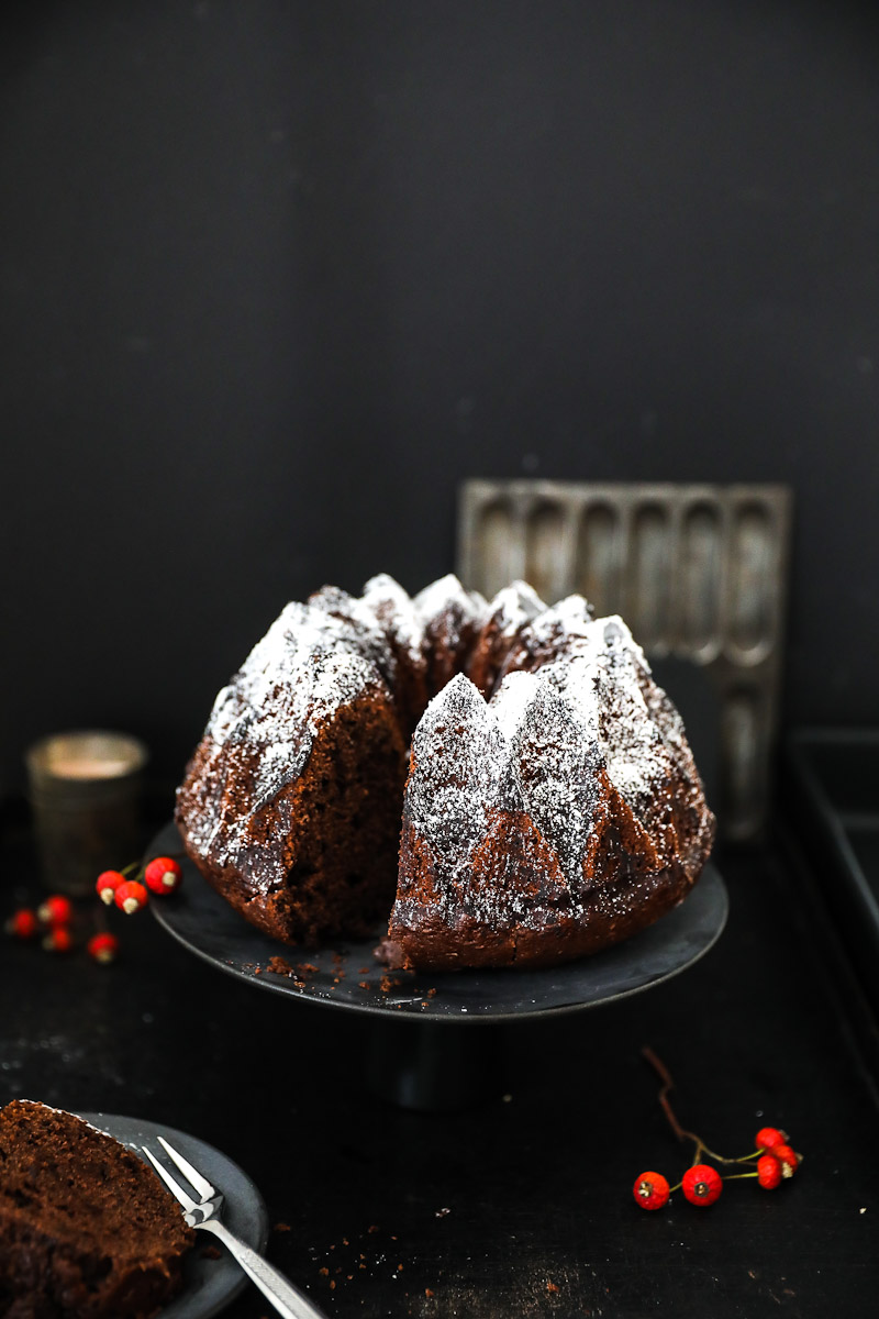 Öl kirschen mit rührteig und Marmorkuchen mit