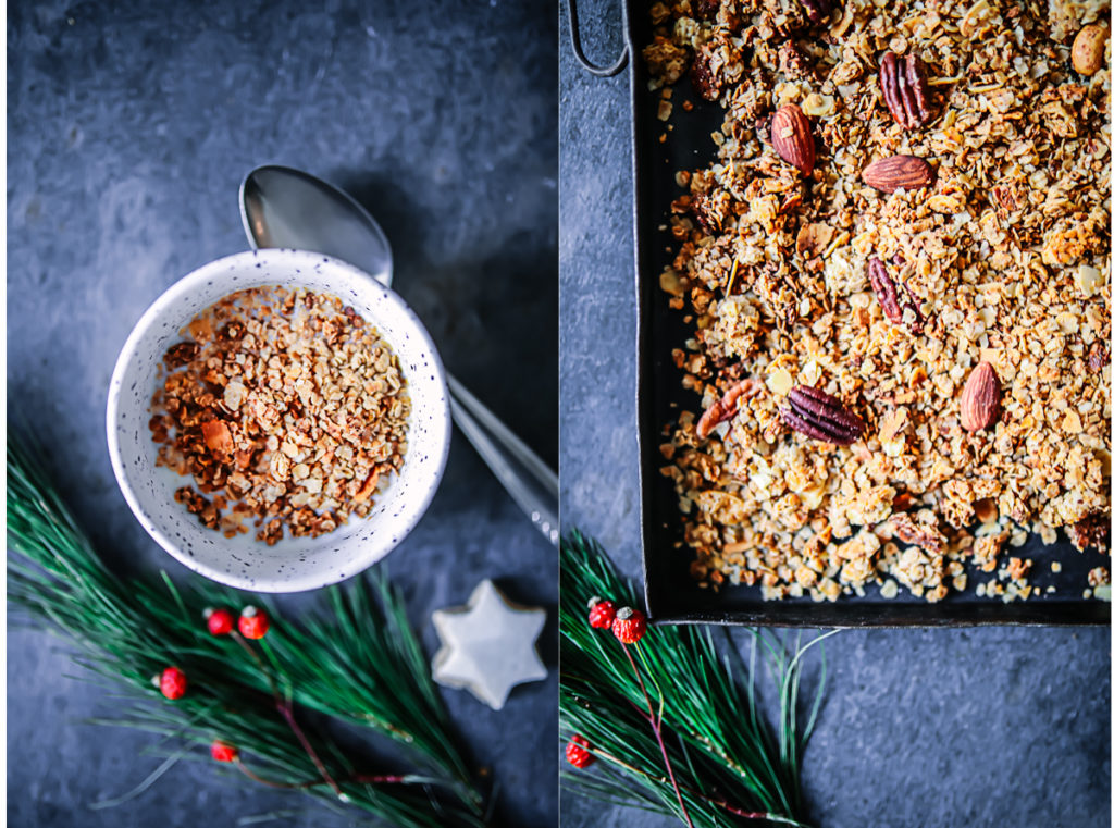 weihnachtsmuesli granola lebkuchen muesli granola selber machen zuckerzimtundliebe weihnachtsrezepte post aus meiner kueche geschenke aus der kueche essbare geschenke weihnachten lebkuchenrezepte pekannuss foodblog backblog haferflocken