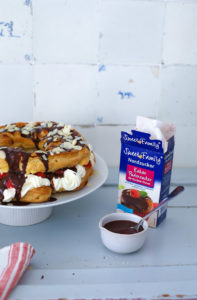 Rezept Paris Brest Brandteig Windbeutel Kranz eclair wie macht man Brandteig Backschule Cheesecake Füllung Erdbeeren Kuchen zum Muttertag Erdbeerkuchen zuckerzimtundliebe foodblog backblog foodstyling