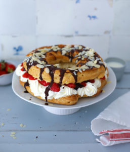 Rezept Paris Brest Brandteig Windbeutel Kranz eclair wie macht man Brandteig Backschule Cheesecake Füllung Erdbeeren Kuchen zum Muttertag Erdbeerkuchen zuckerzimtundliebe foodblog backblog foodstyling