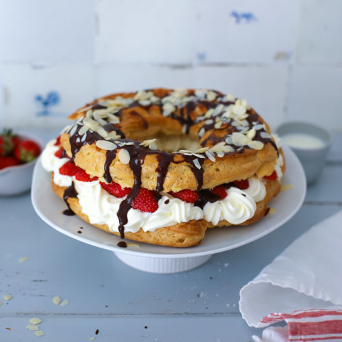 Rezept Paris Brest Brandteig Windbeutel Kranz eclair wie macht man Brandteig Backschule Cheesecake Füllung Erdbeeren Kuchen zum Muttertag Erdbeerkuchen zuckerzimtundliebe foodblog backblog foodstyling