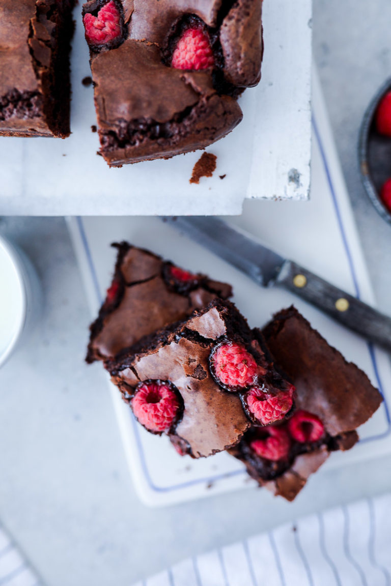 Rezept saftige Himbeer Brownies | Zucker, Zimt und Liebe