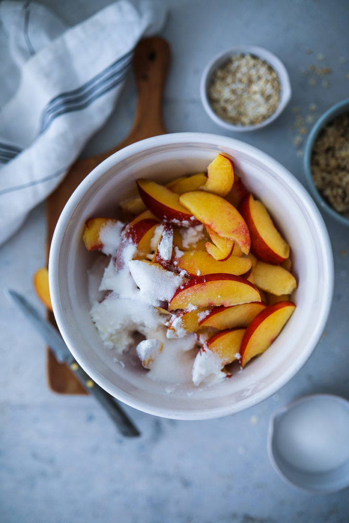 Pfirsich Nektarinen Crumble Rezept | Zucker, Zimt und Liebe