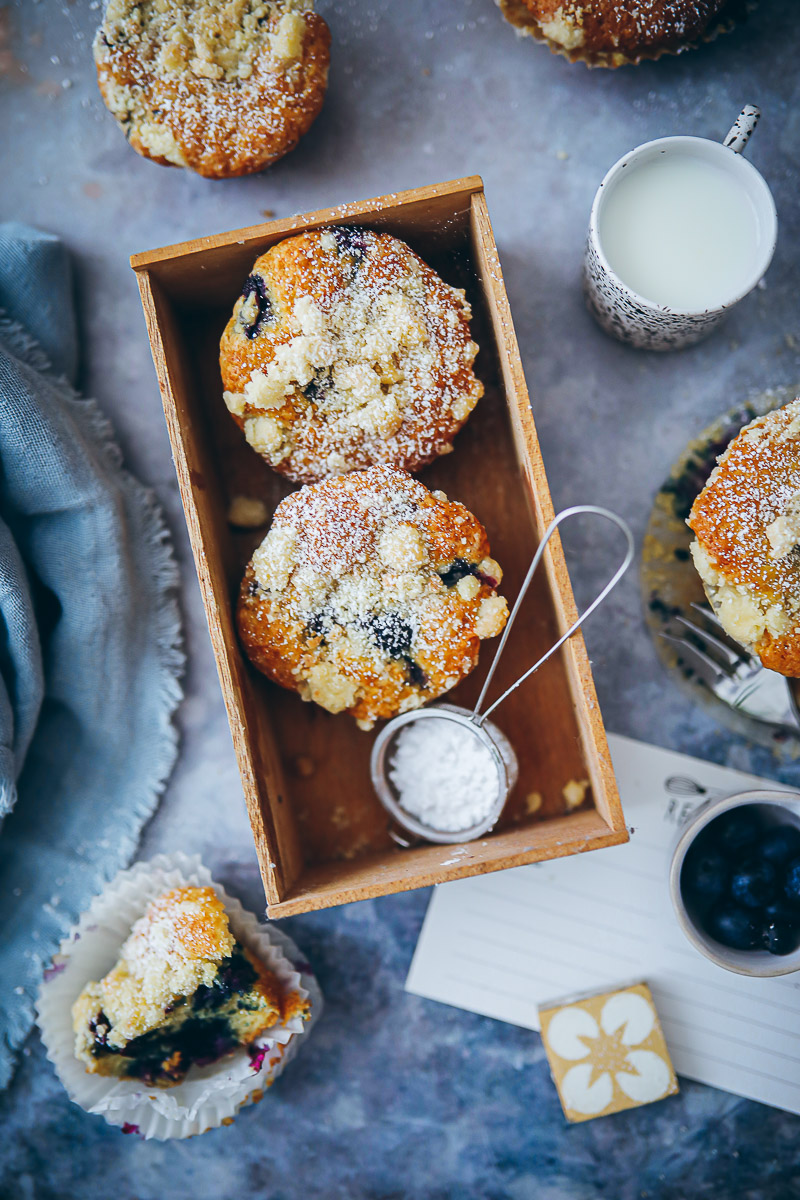 Blaubeer-Streuselmuffins Rezept | Zucker, Zimt und Liebe