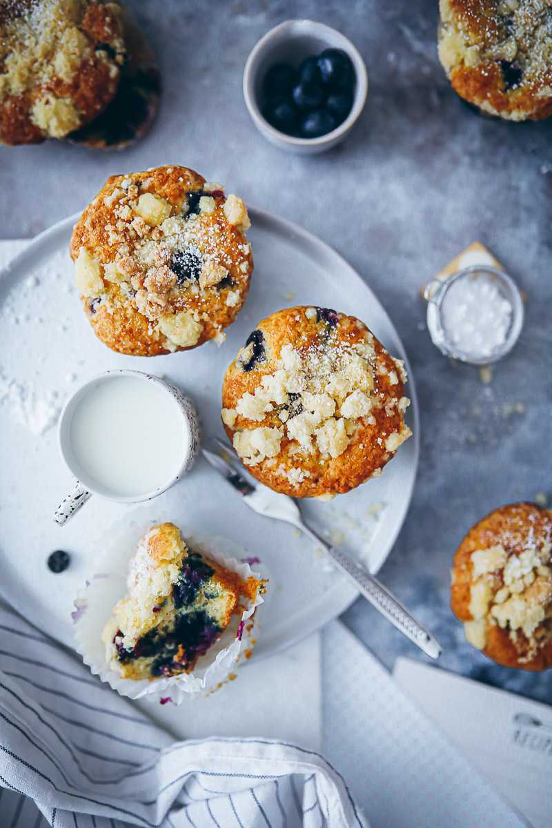 Blaubeer-Streuselmuffins Rezept | Zucker, Zimt und Liebe