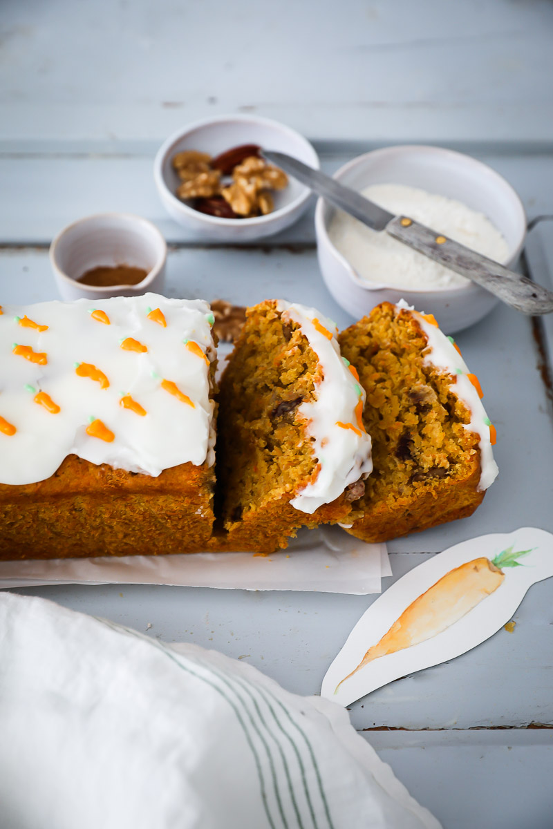 Carrot Banana Bread Rezept als Osterkuchen