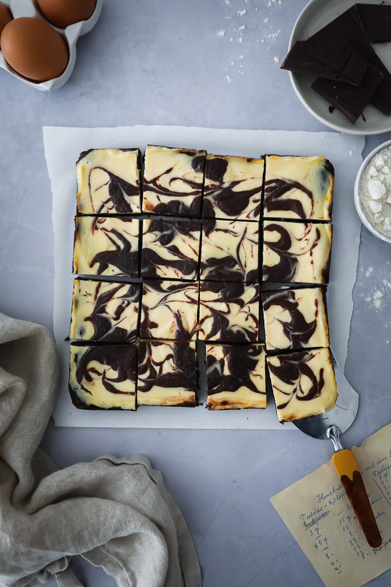 Saftige Cheesecake Brownies – ein Lieblingsrezept