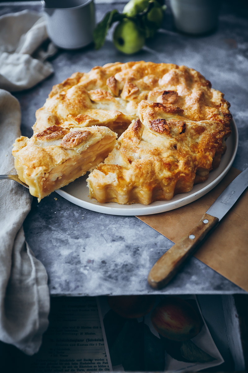 Apple Pie Rezept – eine gedeckte Apfeltarte