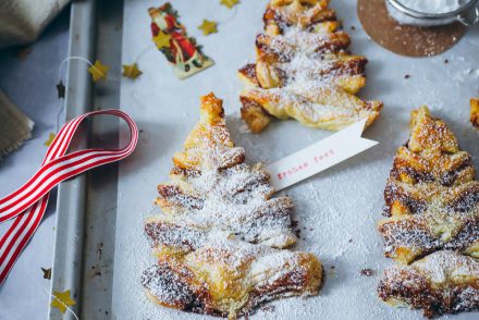 Blätterteig Tannenbaum Rezept mit Gebrannter Mandel - Füllung