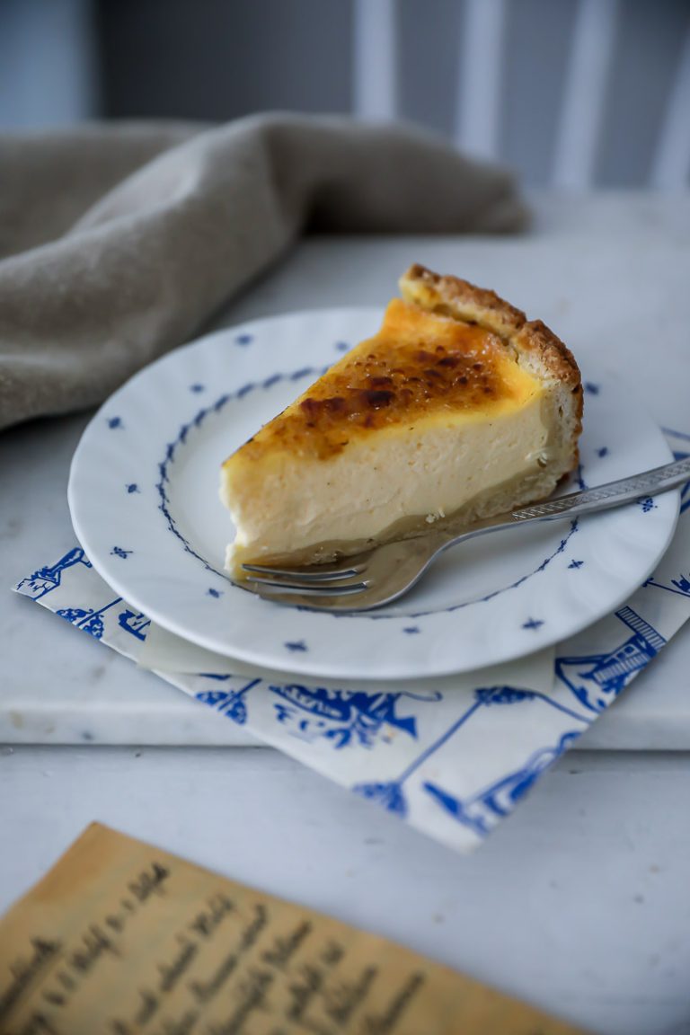 Schwäbischer Rahmkuchen Rezept mit Crème Brulée Kruste