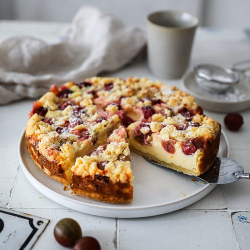 Ein Stachelbeer Käsekuchen und Streuselkuchen Rezept