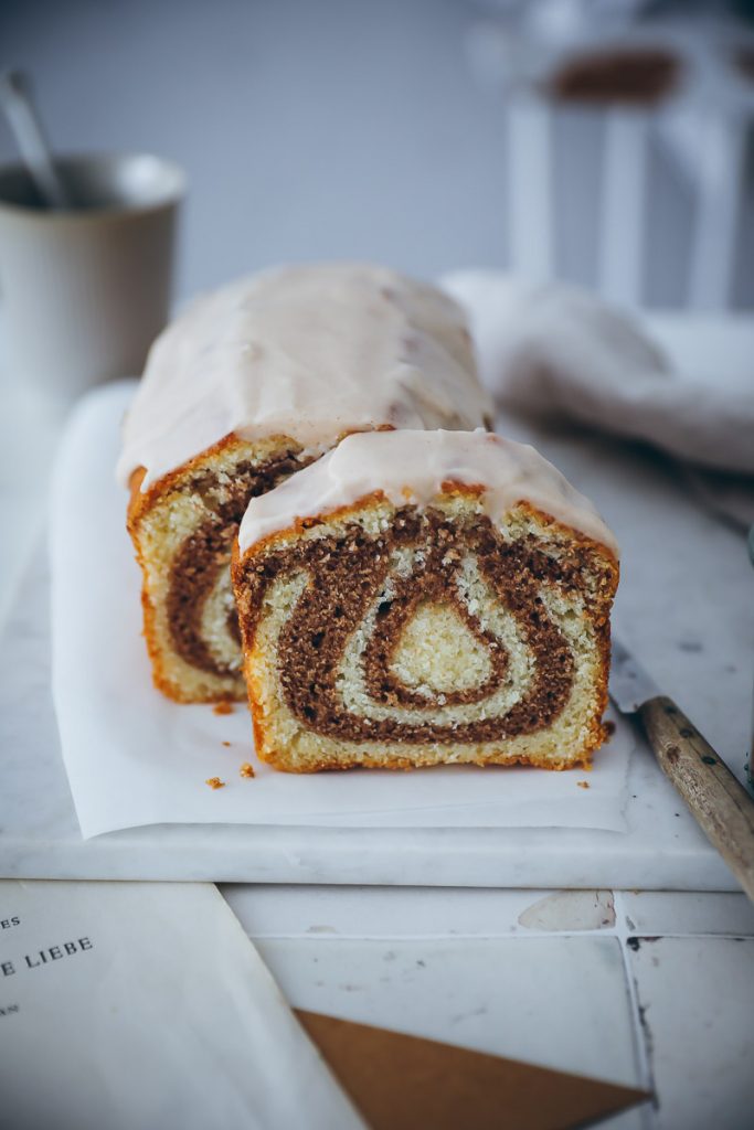 Zimtschnecken Kuchen Rezept cinnamon roll loaf cake pound cake einfacher rührteigkuchen backrezept rezept zuckerzimtundliebe kuchenrezept bakefeed