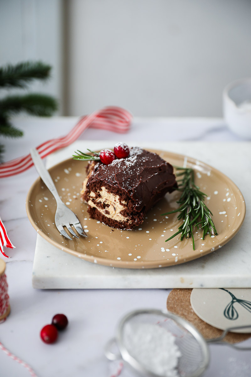 Mini Buche de Noel Biskuitrollen Rezept mini yule log