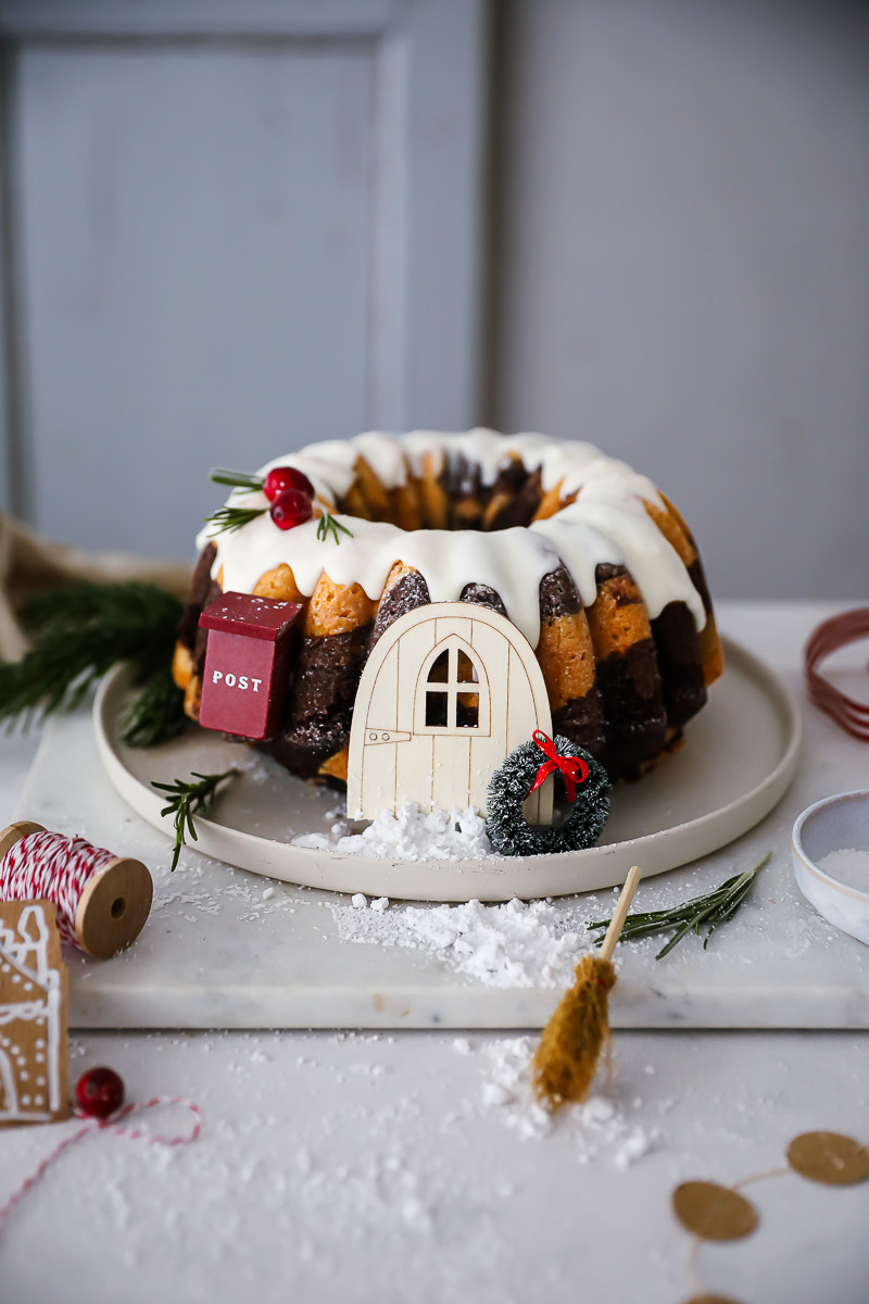 Lebkuchen Marmorkuchen Gugelhupf Rezept zu Weihnachten