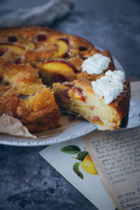 einfaches Nektarinenkuchen rezept pfirsichkuchen peach cake steinobst rezepte zuckerzimtundliebe backblog feedfeed bakefeed